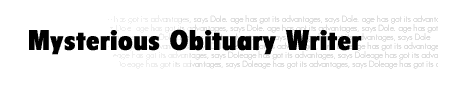 Mystery Obituary